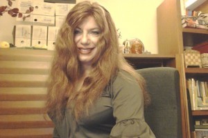 Smiling gently