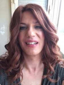 Sandra in salon-styled wig