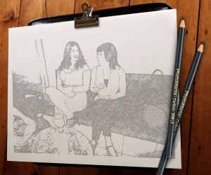 Sandra & Joana on their night out, presenting themselves as very normal, average, stereotyped women. Photo editing by Joana Adriana.